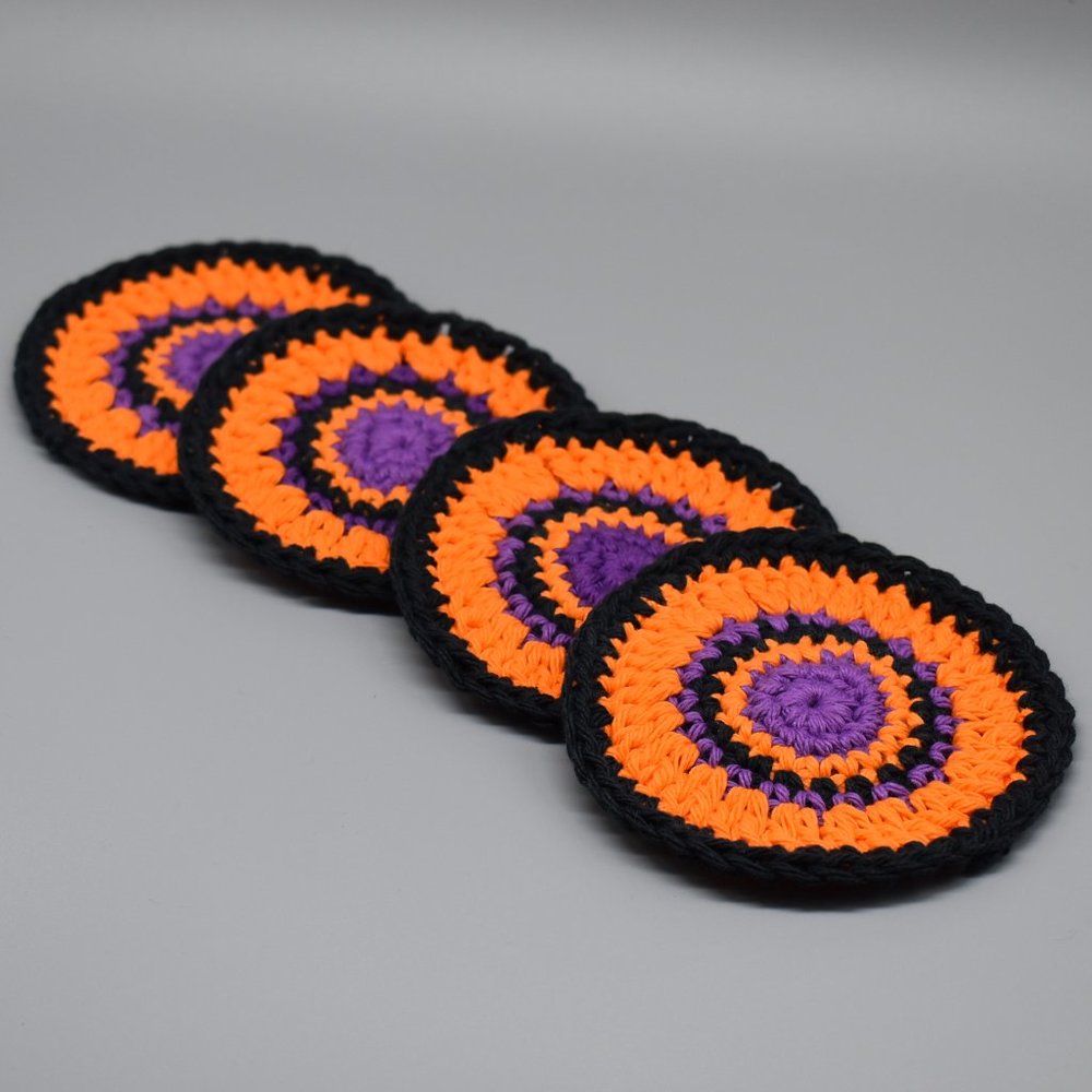Hand Crafted Crochet coasters set of four